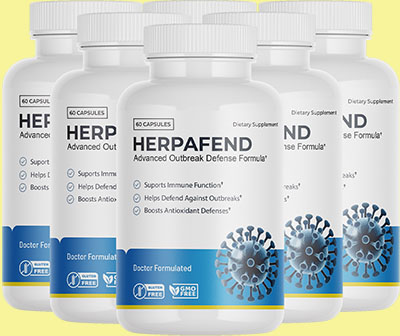 Official six-bottle Herpafend package supplied by the seller